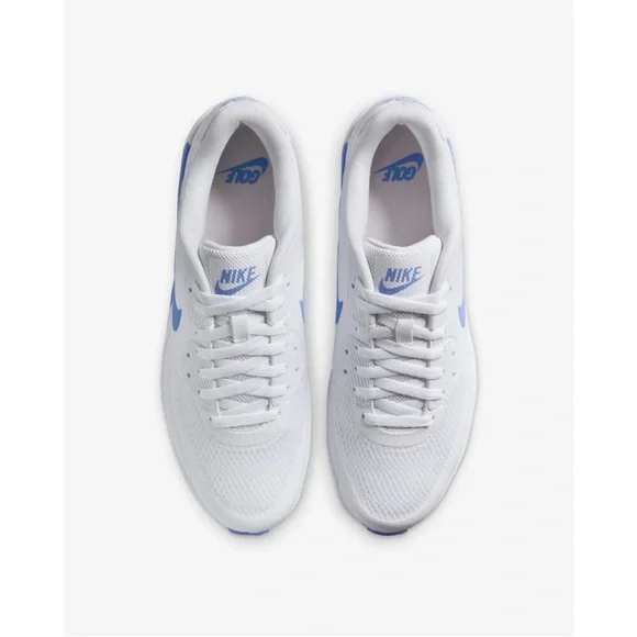 Nike Air Max Soft Spike Golf Shoes White and Blue - Picture 5 of 10